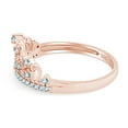 thumbnail image 3 of AFFY Simulated Multi Stone Jasmine Princess Style Engagement Crown Ring In 14k Rose Gold Over Silver-12, 3 of 6