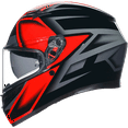 thumbnail image 4 of AGV K3 Compound Motorcycle Helmet Black/Red XL, 4 of 5