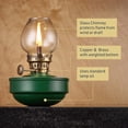 thumbnail image 2 of Kings County Tools Antique Oil Lamp with Naval-Style Body and Brass Accents (Green), 2 of 6