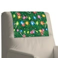 thumbnail image 4 of COEQINE Sofa Headrest Covers Washable PU Leather Recliner Headrest Cover Furniture Slipcover with Adhesive Backed Hook and Loop Straps for Home Decor, 17x27 Inch, Christmas Tree Ornaments, 2 Pieces, 4 of 7