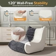 thumbnail image 3 of Walsunny Bean Bag Chair Memory Foam Bean Bag Sofa, Caterpillar Sofa, Lazy Sofa Chair Floor Sofa Couch Single Lounge Chair for Living Room, Bedroom, Office, Dorm, Black, 3 of 8