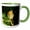 Green/White, variant on 3drose, Image of English Robin in Late Summer, 15oz Mug