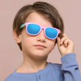 thumbnail image 2 of Pink Rubber Flexible Kids Polarized Sunglasses Age 3-10, 2 of 5