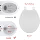 thumbnail image 4 of Elongated toilet seat con slow-close function, easy to clean y install, 4 of 6