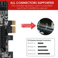 thumbnail image 3 of AOOOWER PCIE 1X GEN3 to SATA3.0 Expansion Hard Disk JMB582 Chip Full Speed 2 Port 6Gbps Transfer Expansion Card Adapter, 3 of 8