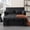 BLK, variant on 46 Inch Velvet Sleeper Sofa, Pull Out Convertible Twin Size Couch with Adjustable Backrest, Sturdy Metal Frame & Movable Arm Cushion