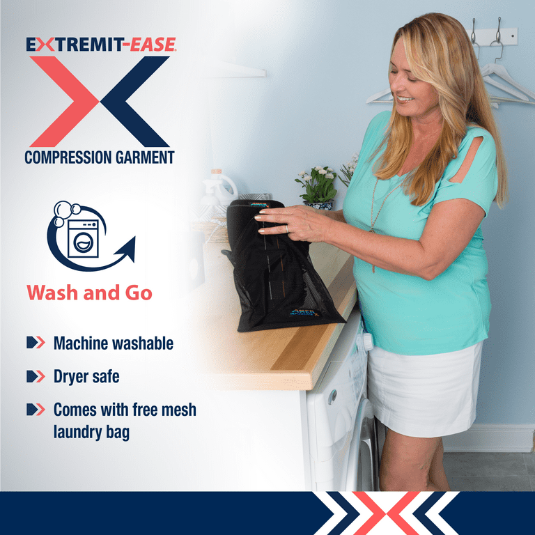 EXTREMIT-EASE Compression Garment (Large/Regular/Black) – Edema