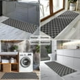 thumbnail image 2 of Gray and Black Checkerboard Pattern Kitchen Rug Mat,Kitchen Runner Rugs Non Skid Washable,Decorative Kitchen Floor Mats for Kitchen,Sink,Laundry,17"X47", 2 of 5
