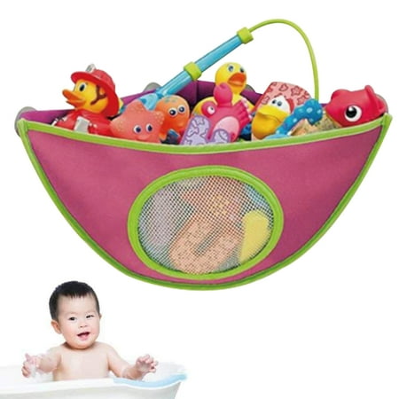 Bath Toy Organizer - BOTH Suction Cups and Stickers for Hanging ...