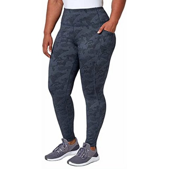 Mondetta Womens Midweight Brushed Jacquard Legging (X-Small, India Ink)