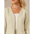 thumbnail image 4 of DARING DIVA Women's 2 Pieces Blazer and Skirt Work Business Outfits XL Beige, 4 of 7