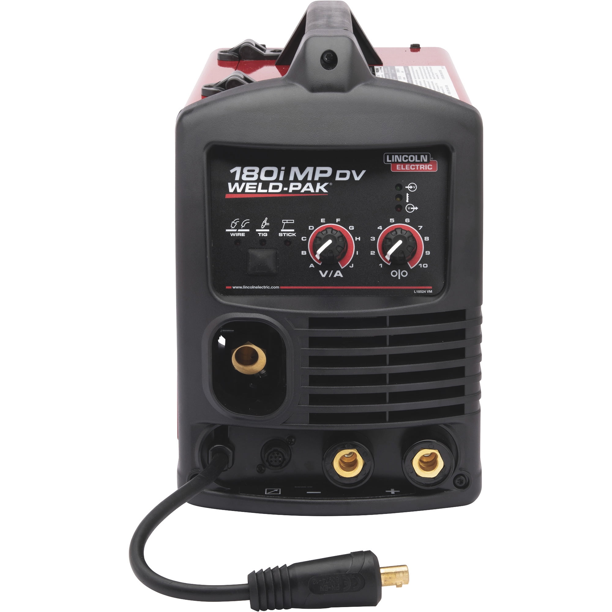 Lincoln Electric WELD-PAK Dual-Voltage 120/230V, 180 Amp, Inverter MIG Welder/Multi-Process Welder, Flux Core, Stick + TIG, Model# K5257-1