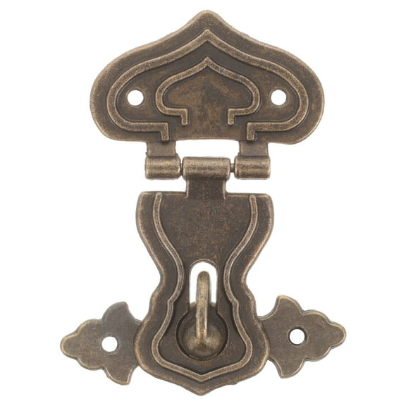 ADDHAT 4Pcs Zinc Alloy Vintage Style Small Hasp Latch for Wooden Box Jewelry Box Buckle 2.5x1.9x0.4in