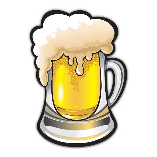 Beer Mug - 3" Vinyl Sticker - For Car Laptop Water Bottle Phone - Waterproof Decal