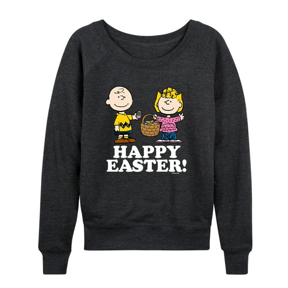 Peanuts - Happy Easter - Women's Lightweight French Terry Long Sleeve Shirt