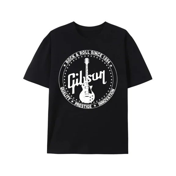 Hot Trending T-Shirt With 1894 Comfortable Cotton Gibson Rock-Inspired Round Neck Short Sleeve T-Shirt For