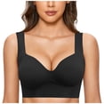 thumbnail image 2 of Everyday Bras for Women Thin Bra Womens Sports Bras plus Size Womens Bras Push up Underwire Athletic Women Seamless Bras Bras Bulk Woman Sports Bar Strapless Sports Bras for Women Women's Black One, 2 of 7