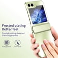 thumbnail image 6 of Slim Phone Case For Samsung Galaxy Z Flip 5 Girls Women,Luxury Plating Design Cover with Folding Hinge Protection, Anti-Slip Military Shockproof Hard Case for Samsung Z Flip 5,Silver, 6 of 8