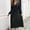 Black, variant on Jerdar Autumn Cross V-neck Pleated Dress for Women, Elegant Wedding Guest Evening Dresses, Women Casual Vintage Maxi Dresses, Beach Party Long Dress Blue M