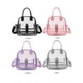 thumbnail image 6 of Yhmxh Clear Bag for Stadium Events, 12x6x12" Small Tote Bag with Zipper, Clear Crossbody Bag with Mesh Side Pocket & Strap, PVC See Through Shoulder Bag for Work, Travel & Daily Use, 6 of 6
