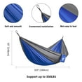 thumbnail image 3 of QUANFENG QF Hammock Nylon Portable Travel Camping Hammock, Blue/Gray, 3 of 6