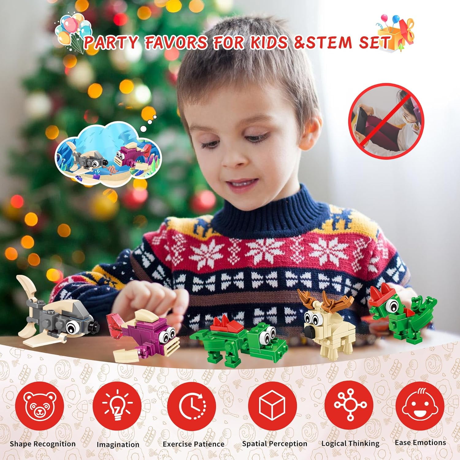 Building Sets 24 Packs Party Favors for Kids, 3 in 1, 72 Kinds of Transformable Animal Building Block Toy, Goodie Bag Stuffers, Classroom Student Prizes Easter Birthday Gifts for Kid Age 6+