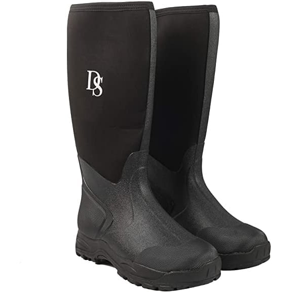 Dress with Style Mens Waterproof Neoprene Gardening Boots (5, Black)