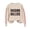 Beige, variant on Womens Casual Sweatshirt Women's Fashionable Round Neck Long Sleeved Raising Printed Top Hoodie Jogging Sweatshirt Women
