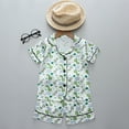 thumbnail image 2 of Kids Toddler Baby Girls Spring Summer Cartoon Print Short Sleeve Sleepwear Outfits Pajamas Clothes for 4-5 Years, 2 of 4