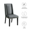 thumbnail image 3 of Side Dining Chair, Nailhead, Set of 2, Grey Gray, Velvet, Modern Contemporary, Kitchen Room Cafe Bistro Restaurant Hospitality, 3 of 9