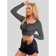 thumbnail image 3 of Set De Dos Blusas Crop Top De Manga Larga Para Mujer Moda UNITALLA, 3 of 5