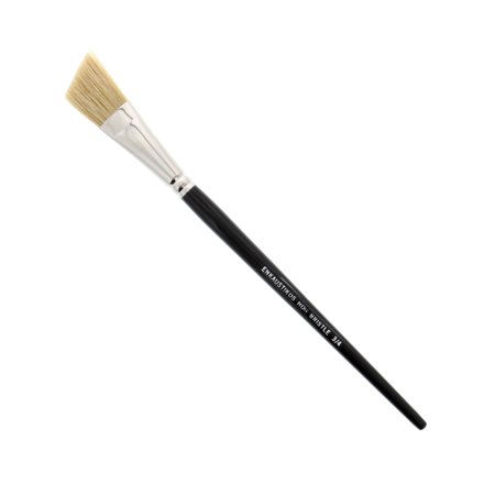 UPC: 0813043014671 | Enkaustikos Angled Hog Bristle Brush  3/4in