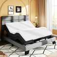 thumbnail image 3 of Sha Cerlin Upholstered King Size Ergonomic Electric Adjustable Bed Base Frame with Upgraded Motor 2.0, Wireless Remote Control, Independent Head & Foot Incline, 3 of 12