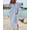 Blue, variant on QUNYINEY Long Women's Dresses 3/4 Sleeve Casual Striped Beach Shirt Dress Loose Fit Collared with Pockets Quarter Zip Dresses