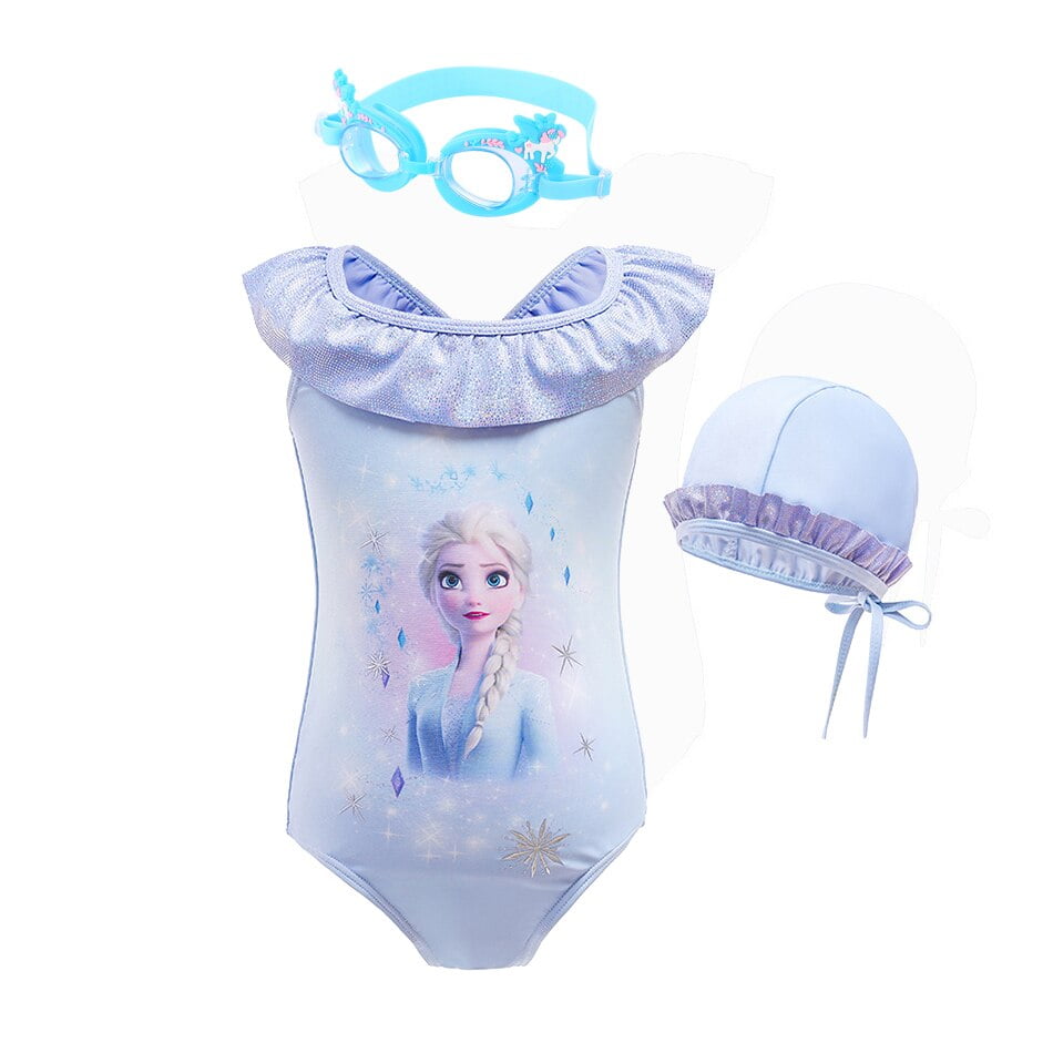 Disney princesse maillot de bain filles congelees Elsa raiponce enfants Bikini blanche neige Ariel adolescent maillot de bain une piece ete maillot de bain Walmart