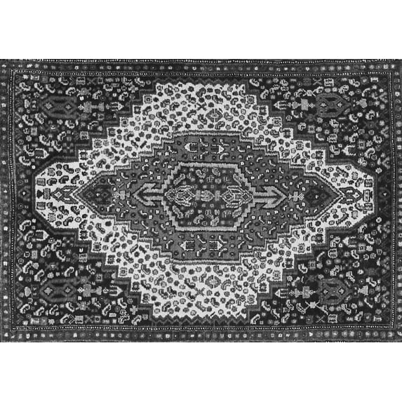 Ahgly Company Indoor Rectangle Persian Gray Traditional Area Rugs, 7' x 10'