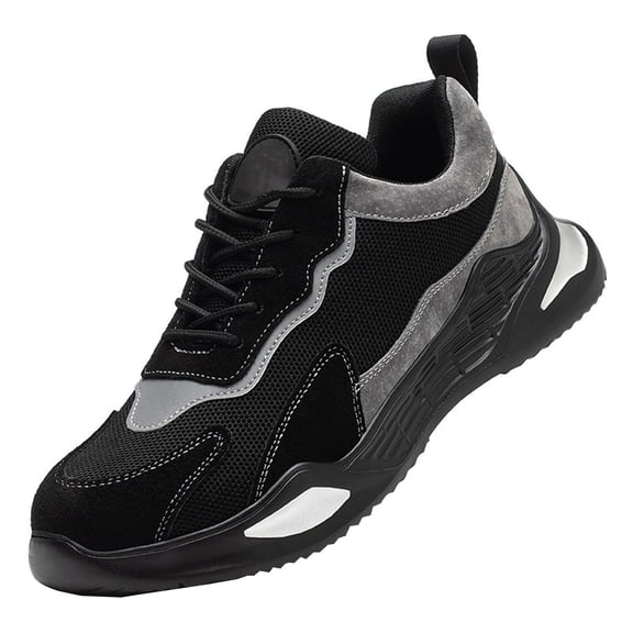 Safety Trainers Mens Steel Toe Cap Trainers Anti-Smashing Safety Shoes Work Shoes Comfort Lightweight Breathable