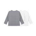 thumbnail image 4 of Grblisyd 3 Pack Girls Long Sleeve Shirts Black Plain Shirts Trendy Size 10-12 Cute Shirt Kids Crew Neck Tee Shirts Girls Tops Teen Girls Clothes ,Gray-White-White 6-7Y, 4 of 6