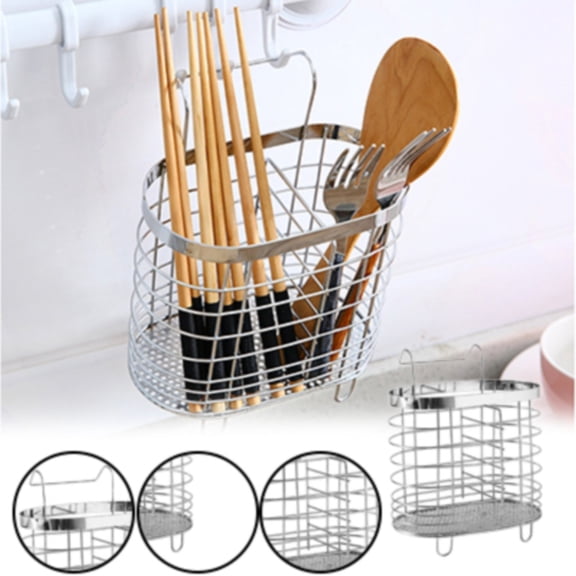Clearance Rack under $5,Basket Tray Stainless Spoon Rest Stainless Sponge Holder Spoon Chopsticks Basket Utensil Drying Mesh Utensil Holder Chopstick Drying Rack Holder Brush Holder Appliance