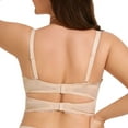 thumbnail image 2 of YANDW Push Up Longline Bra Plus Size Underwire Padded Lace Bras for Women, Beige 36DDD, 2 of 9