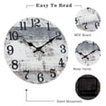 thumbnail image 4 of HLONK Wall Clock Elegant Wood Grain Design Large Wall Clock Battery-Operated Convenience Small Wall Clock Style7, 4 of 4