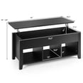 thumbnail image 3 of Giantex Lift Top Coffee Table, with Hidden Storage Compartment and Shelf for Home Living Room, Accent Home Furniture, Wooden Lift Tabletop Storage Coffee Table, 3 of 8
