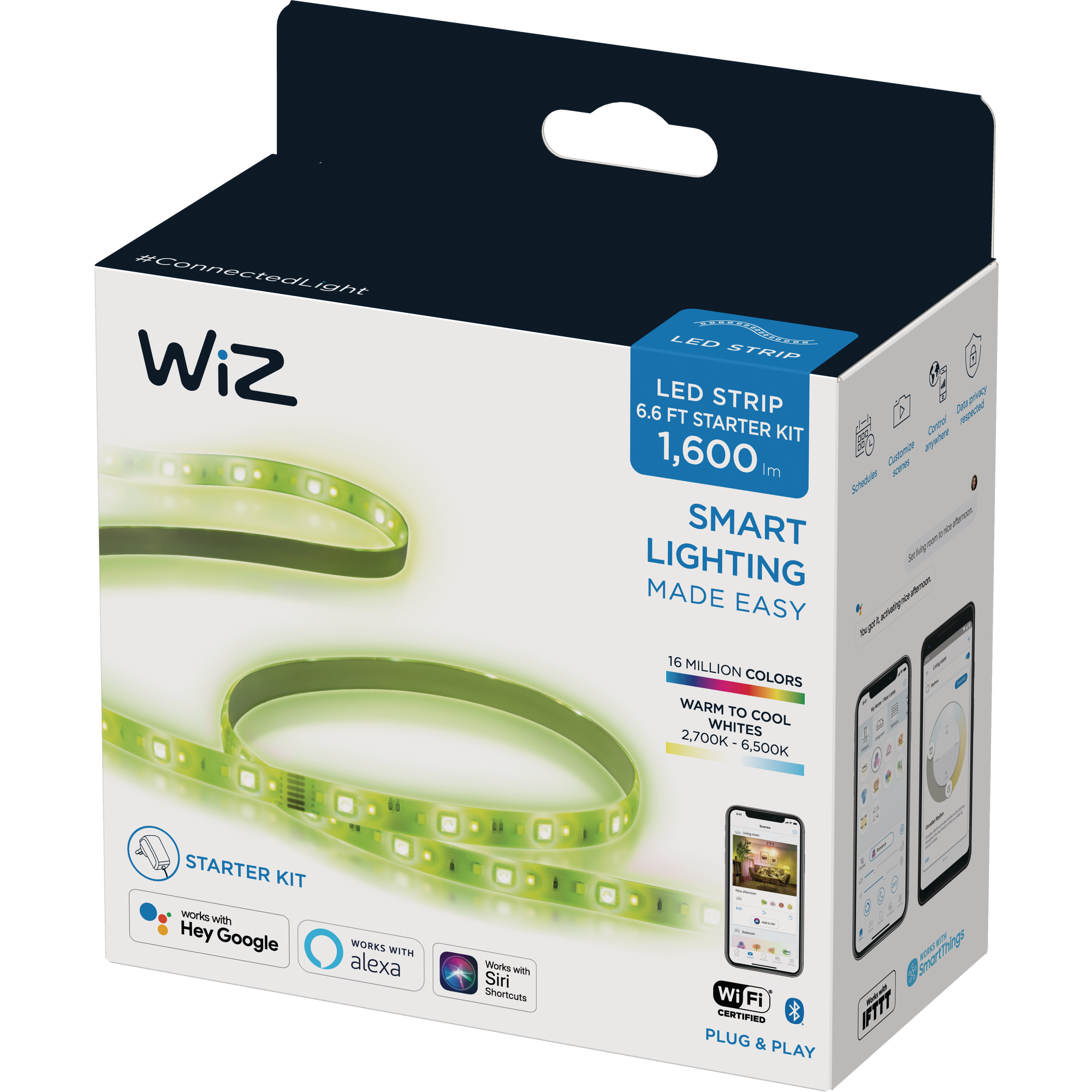 WiZ Connected 6ft Smart LED Light Strip, 16M Colors photo 1