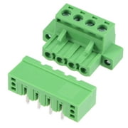 5.08mm Pitch 4 Pin 10A PCB Mount Screw Terminal Block Plug-in for Electrical, Instruments 5 Set
