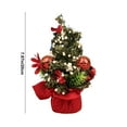 thumbnail image 3 of Beautynvta Tabletop Christmas Tree Decorations, 7.87'' Small Christmas Tree with Christmas Ball Berries Decoration, Artificial Xmas Tree Holiday Fireplace Desk Decoration, 3 of 7