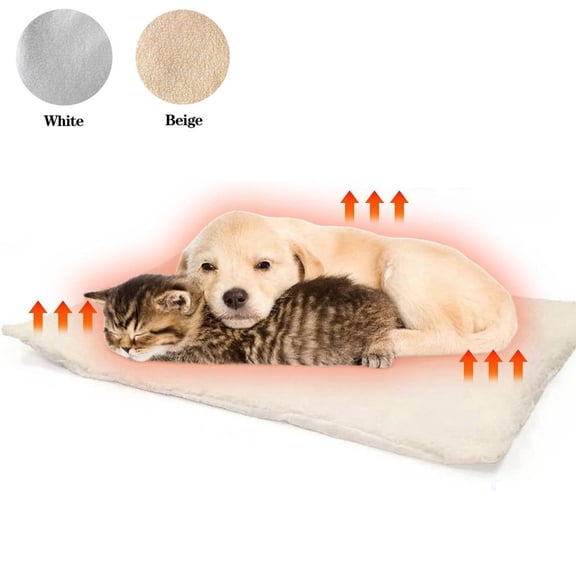 HOMEIORA 1 Pack Self Heating Cat Pad / Self-Warming Cat Dog Bed / Thermal Cat Mat for Outdoor and Indoor Pets, 24" x 18", White
