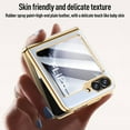 thumbnail image 5 of TECH CIRCLE for Samsung Galaxy Z Flip 6 5G 2024 Case,Stylish PU Leather Plating Bumper Anti-Scratch Shell with Small Front Screen Protector Hinge Protection Case for Samsung Z Flip 6 6.7",Titanium, 5 of 8