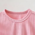 thumbnail image 3 of yillto Girls Ribbed Shirts Ruffle Sleeve Lightweight Knit Summer Cute Tops Round Neck Plain Tshirts, 3 of 6