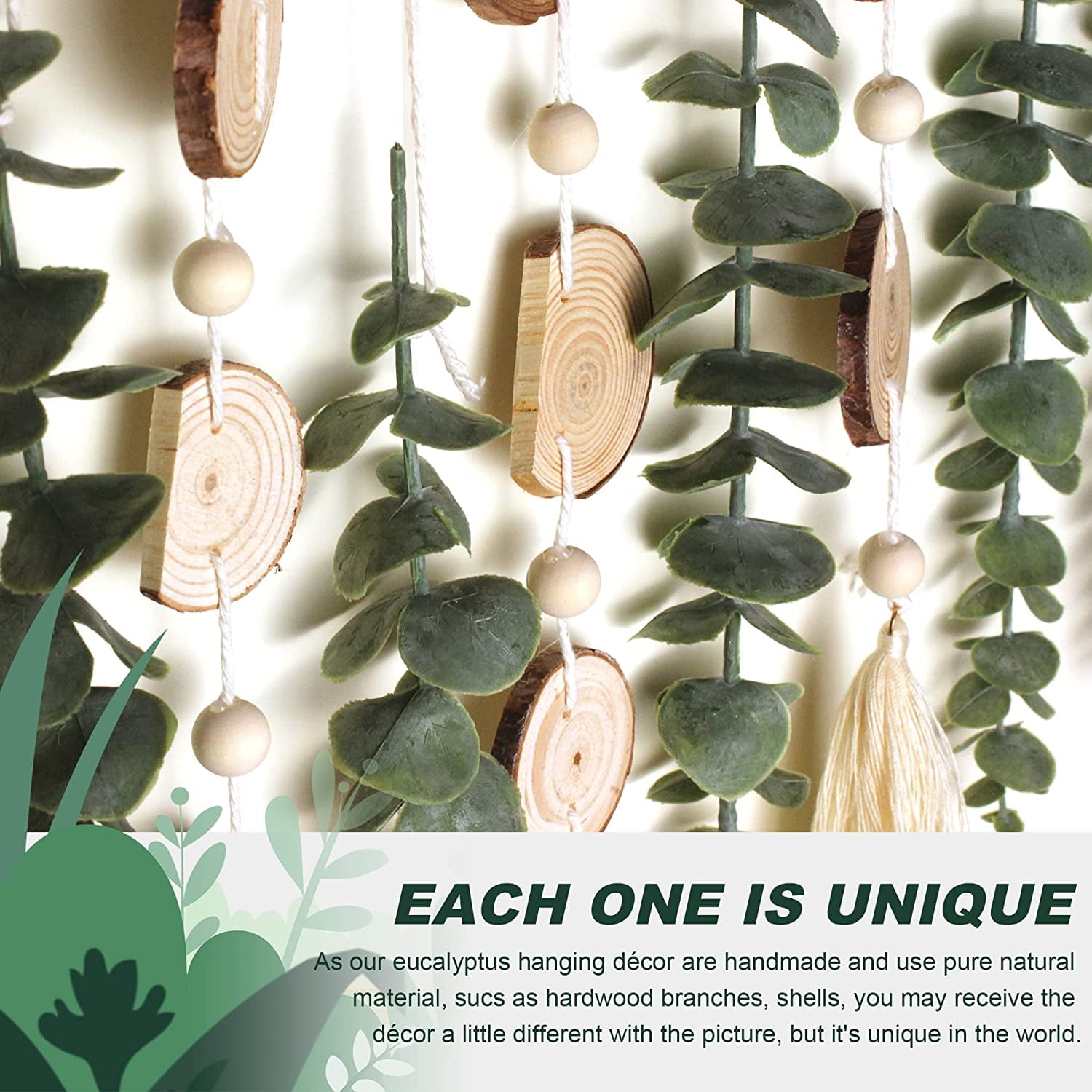 Bathroom Decor Artificial Eucalyptus Hanging Wall Decor Fake Eucalyptus Greenery Leaves Stems Wall Hanging Plants on Stick Boho Rustic Farmhouse Natural Home Decorations for Bedroom Nursery Kitchen