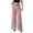 Pink, variant on Staron Women's Casual Wide Leg Pants High Waist Straight Leg Zipper Two Pockets Loose Fit Comfortable Trousers, Light Blue L